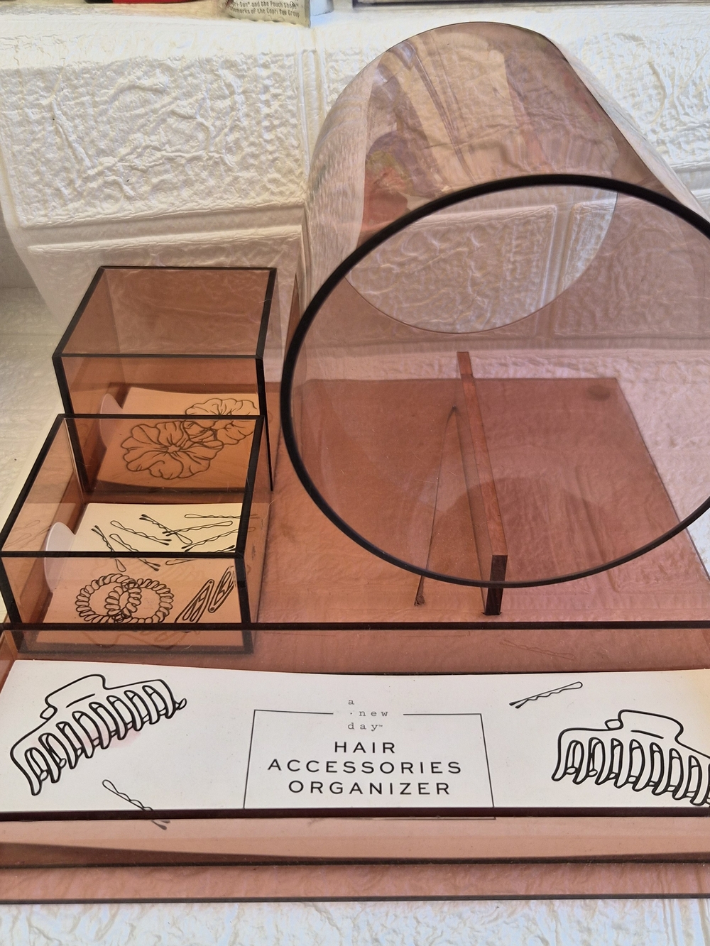 Target Rose Pink Acrylic Hair Accessories Organizer